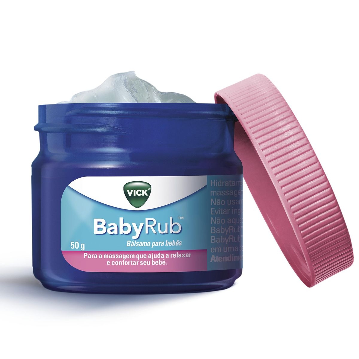Pomada Calmante Vick Babyrub Para Bebes 50g Drogasil