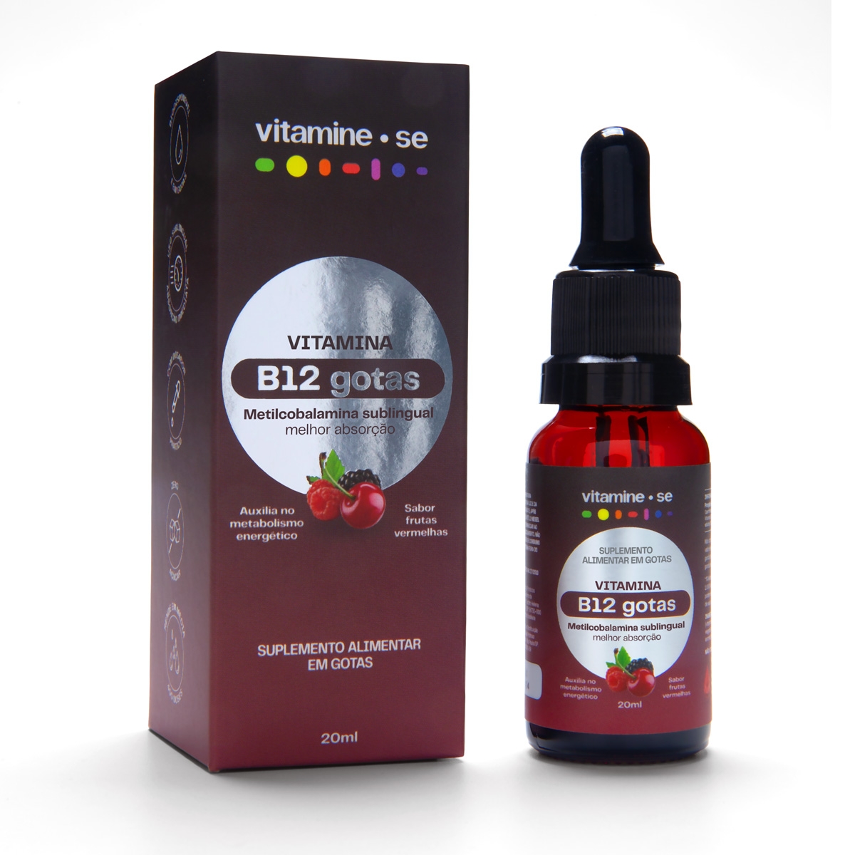 Vitamina B12 Vitamine-se Gotas Sublingual 20ml Menor preço em Vitamina B12 Vitamine-se Gotas Sublingual 20ml