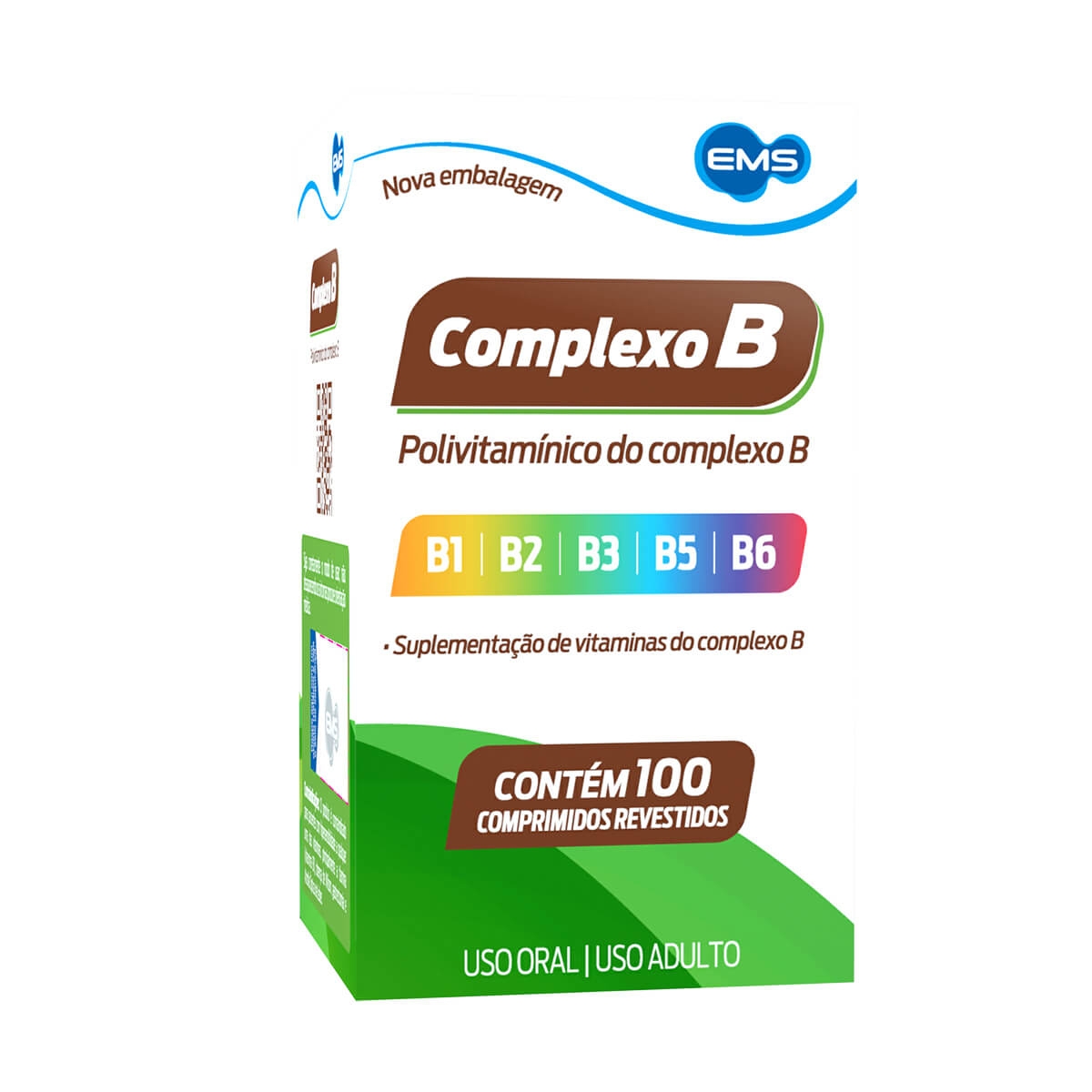 Vitaminas Complexo B EMS Com 100 Comprimidos | Drogasil