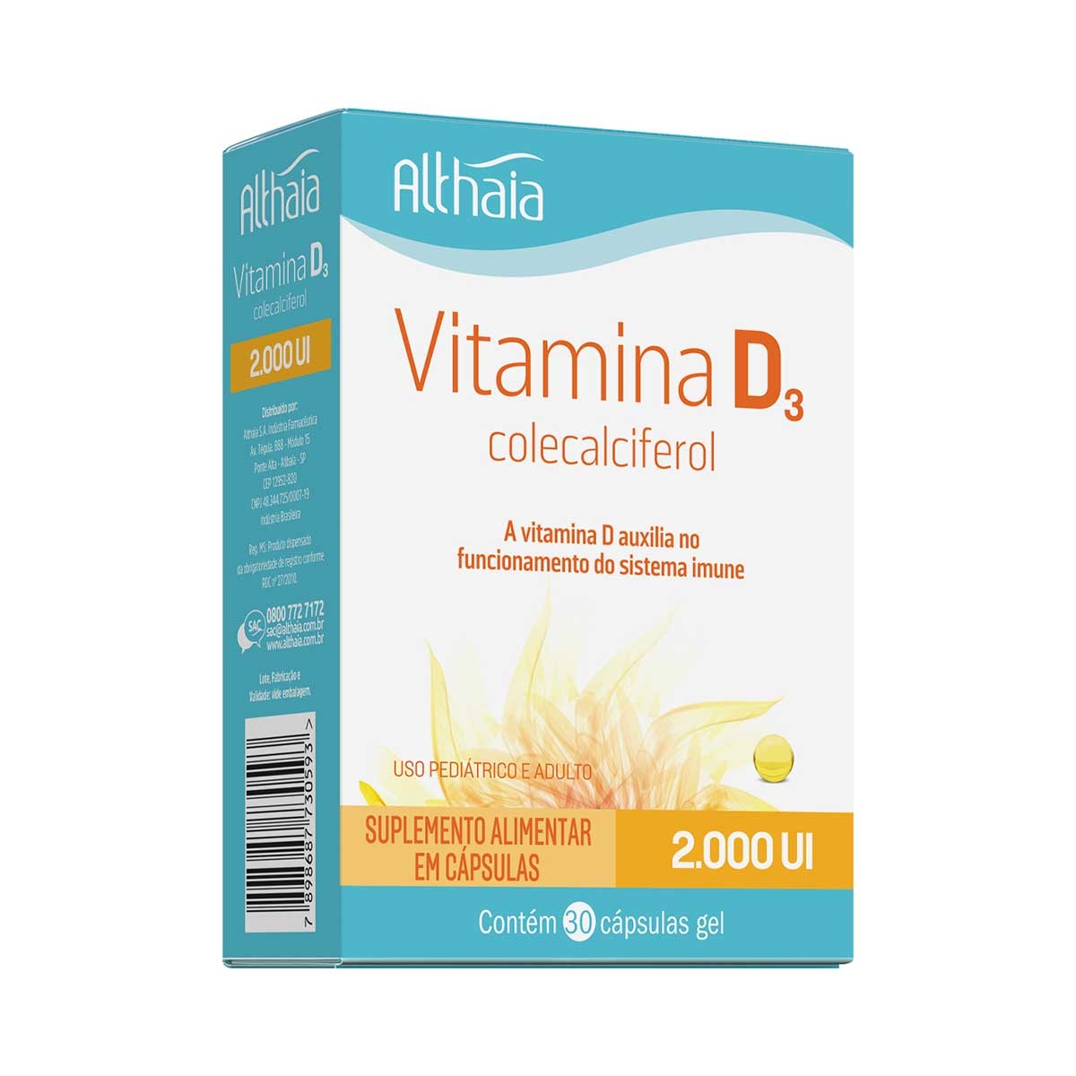 Vitamina D Althaia 2.000UI com 30 Cápsulas Menor preço em Vitamina D Althaia 2.000UI com 30 Cápsulas