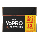 Yopro 15g Proteínas sabor Chocolate pack Leve Mais Pague Menos 12 unidades de 250ml cada