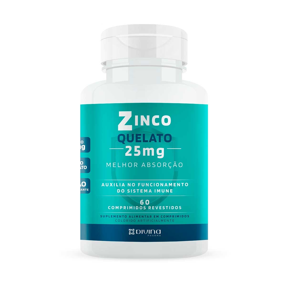 Suplemento Alimentar Zinco Quelato 25mg com 60 Comprimidos