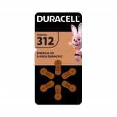 Pilha para Aparelho Auditivo 312 Duracell com 6 unidades