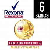 Kit Sabonete em Barra Rexona Antibacterial Multivitaminas - 6 Unidades de 84g cada