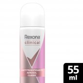 Desodorante Aerosol Antitranspirante Rexona Clinical Classic Feminino com 55ml