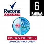 Kit Sabonete em Barra Rexona Antibacterial Limpeza Profunda com 6 unidades de 84g cada