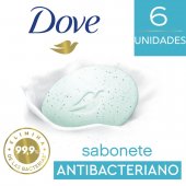 Kit Sabonete em Barra Antibacteriano Dove Cuida & Protege com 6 unidades de 90g cada