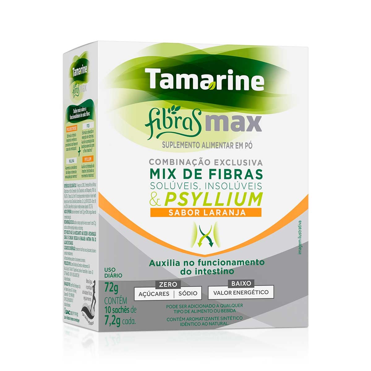 Tamarine Dual Fit Sabor Tangerina, Pêssego e Chá Branco - oferta