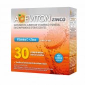 Suplemento Vitamínico Aceviton Zinco Laranja - 30 Comprimidos Efervescentes