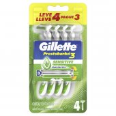 Aparelho de Barbear Gillette Prestobarba 3 Sensitive Comfortgel com 4 unidades