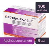 Agulha para Caneta Aplicadora de Insulina BD Ultra-Fine 5mm com 100 unidades