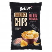 Chips de Mandioca Belive Sal Rosa do Himalaia com 50g