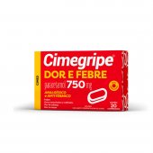 Cimegripe Dor e Febre Paracetamol 750mg 20 comprimidos