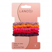 Conjunto de Elástico para Cabelo Lanossi Mini Scrunchie Summer com 5 Unidades