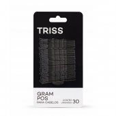 Conjunto de Grampo para Cabelo Triss/Needs em Metal Preto com 30 unidades