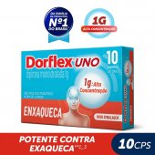 Dorflex UNO para Enxaqueca Dipirona Monoidratada 1g 10 comprimidos
