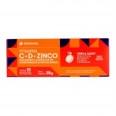 Drogasil Vitamina C 1g + Vitamina D 400UI + Zinco 10mg com 10 Comprimidos