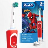 Escova Dental Elétrica Oral B D100 Vitality Kids Spider Man
