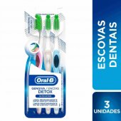 Escova de Dente Oral-B Gengiva Detox Ultrafino com 3 unidades
