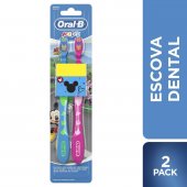 Kit Escova Dental Oral B Kids Mickey com 2 unidades
