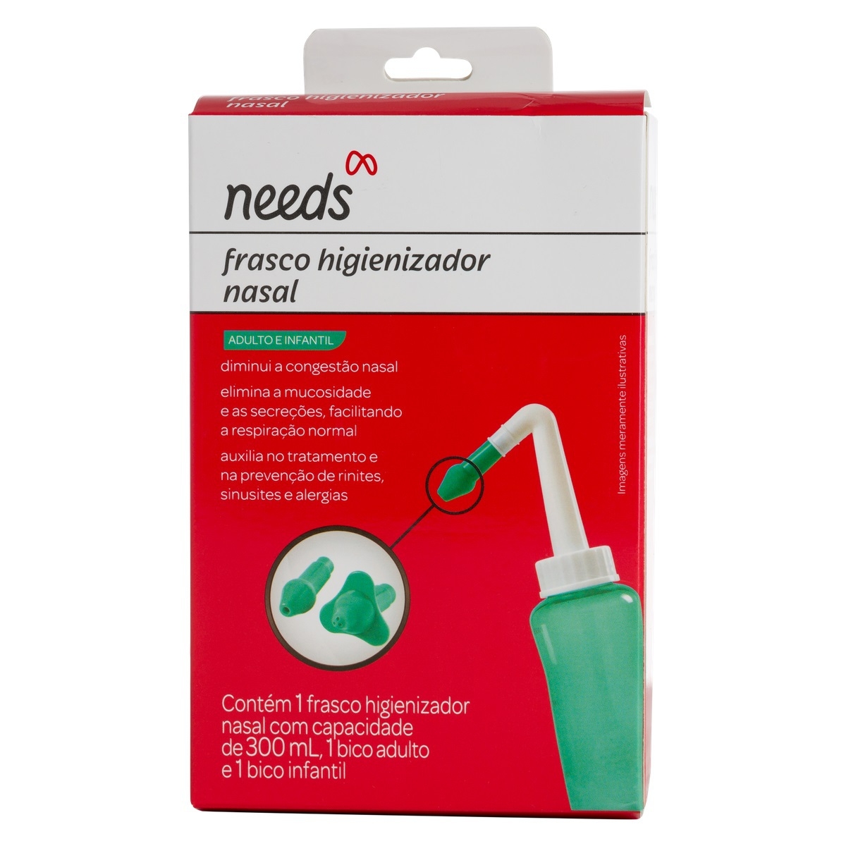 Sal Limpeza C/ Dosador Para Lota Higienizador Nasal 30 Doses