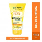 Gel de Limpeza Antibacteriano Garnier Uniform&Matte Vitamina C 150g