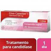 Gino Canesten Comprimido Vaginal 500mg - 1 Unidade + 1 Aplicador