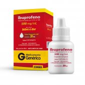 Ibuprofeno 100mg/ml Cimed Suspensão Oral Sabor Tutti-Frutti 20ml