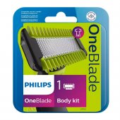 Kit Philips OneBlade Face&Body para Barbear e Aparar Pelos do Corpo com 1 unidade