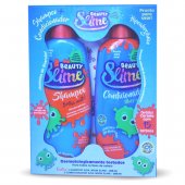 Kit Infantil Beauty Slime Azul Neon Shampoo 200ml + Condicionador 200ml