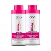 Kit Eico Tratamento Deslisa Fios Shampoo com 450ml + Condicionador com 450ml