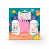 Kit Giovanna Baby Hora do Banho Gaby Shampoo 200ml + Condicionador 200ml + Sabonete em Barra 90g + 1 Esponja de Banho Rosa