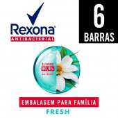 Kit Sabonete em Barra Rexona Antibacterial Fresh com 6 unidades de 84g cada