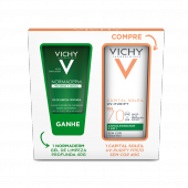 Kit Vichy Protetor Solar Facial Idéal Soleil UV-Purify FPS 70 40g + Gel de Limpeza Profunda Normaderm 40g