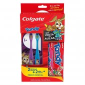 Kit Colgate Tandy Volta às Aulas com 2 Escovas de Dente + 2 Géis Dentais 50g cada