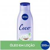 Loção Deo-Hidratante Nivea Óleos Essenciais Coco e Óleo Monoi com 200ml