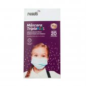 Máscara Descartável Tripla Proteção Needs Infantil com 20 unidades