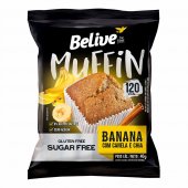 Muffin Belive Banana com Canela e Chia Zero Açúcar, Glúten e Lactose com 40g