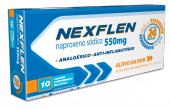 Nexflen 550mg - Naproxeno Sódico - 10 comprimidos