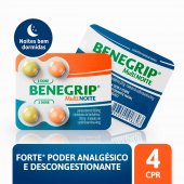 Benegrip MultiNoite Paracetamol 800mg + Cloridrato Fenillefrina 20mg + Maleato de Carbinoxamina 4mg 4 comprimidos