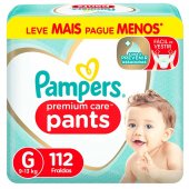 Fralda Pampers Premium Care Pants G - 112 Unidades