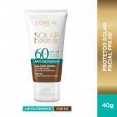Protetor Solar Facial L'Oréal Paris Solar Expertise Antioleosidade FPS 60 Cor Negra FPS 60 40g
