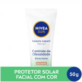 Protetor Solar Facial Nivea Sun Beauty Expert Controle de Oleosidade Cor Média FPS 60 50g