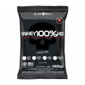 Refil Whey 100% HD Black Skull Morango 900g