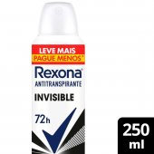 Desodorante Feminino Rexona Invisible Aerosol Antitranspirante 72h com 250ml