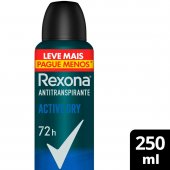 Desodorante Rexona Men Active Dry Aerossol Antitranspirante 72h com 250ml
