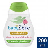 Shampoo Baby Dove Hidratação Enriquecida Cabelos Claros com 200ml