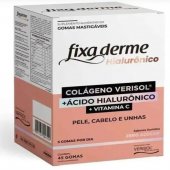 Suplemento Alimentar Fixa Derme Hialurônico + Colágeno + Vitamina C 45 gomas mastigáveis com 15 sachês