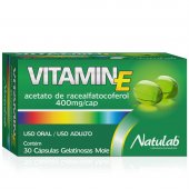 Suplemento Alimentar Vitamin E 400mg 30 cápsulas