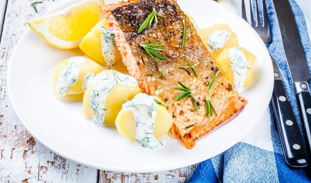 salmão com crosta